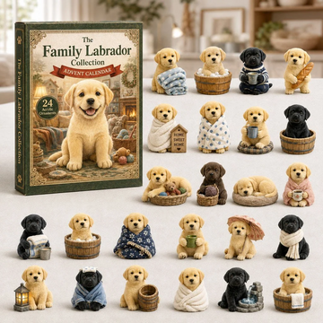 Family Labrador Advent Calendar 2026 - 24-Day Countdown, Acrylic Charms Every Day Bring New Suprises