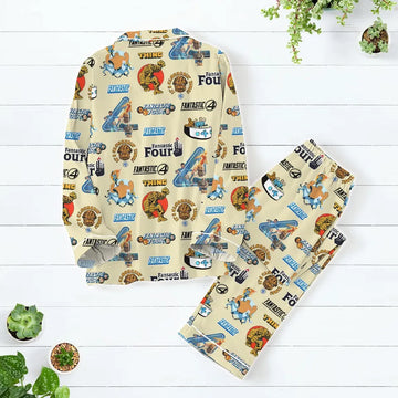 Fantastic Four First Steps Pajamas Set, Fantastic Four Character Women Pajamas, Fantastic 4 Holiday Pajamas, Marvel Pajamas Christmas