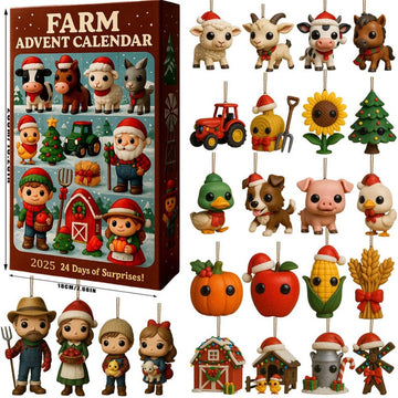 Farm Land Advent Calendar 2026 24 Days Christmas Countdown With Mini Farm Animal Figurines Fun Holiday Gift For Kids Families Decor
