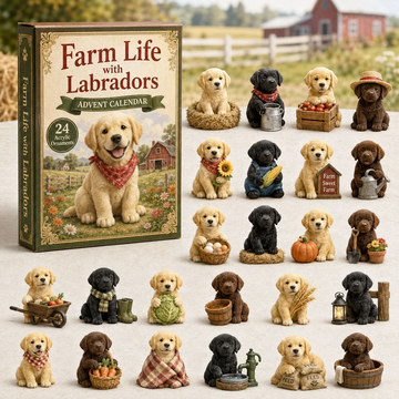 Farm Life Labrador Advent Calendar 2026 - 24-Day Countdown, Acrylic Charms Every Day Bring New Suprises
