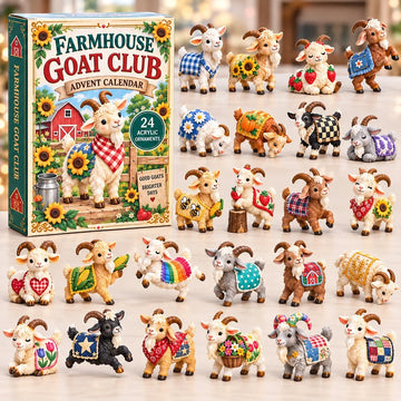Farmhouse Goat Club advent calendar 2026 - 24-Day Countdown, Acrylic Charms