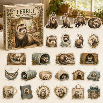 Ferret Advent Calendar 2026 - 24-Day Countdown, Acrylic Charms