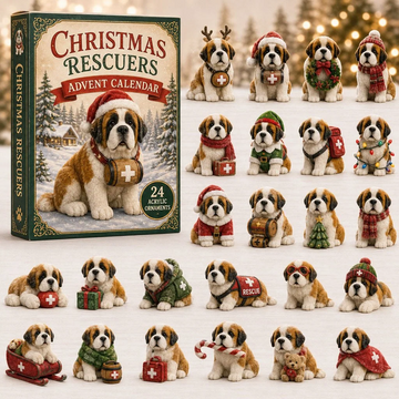 Festive Saint Bernard Advent Calendar 2026 - 24-Day Countdown, Acrylic Charms Every Day Bring New Suprises