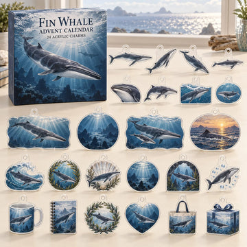 Fin Whale Advent Calendar 2026 - 24-Day Countdown, Acrylic Charms