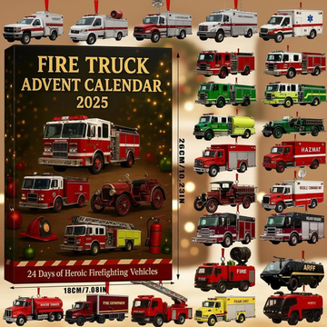 Fire Truck Advent Calendar 2026 24 Day Christmas Countdown Gift Box With Mini Firefighting Vehicles Holiday Surprise For Boys Kids