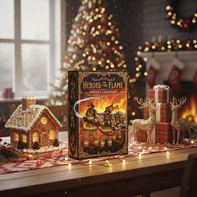 Firefighter Advent Calendar 2026 Heroes Of The Flame 24 Days Blind Box Fireman Christmas Gift Emergency Services Holiday Countdown