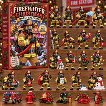Firefighter Hero Squad Christmas Advent Calendar 2026 - 24-Day Countdown, Acrylic Charms