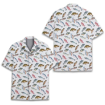 Fish Pattern Hawaiian Shirt For Men Women, Fish Lover Hawaiian Shirt HE0156