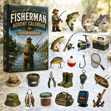Fisherman Advent Calendar 2026 - 24-Day Countdown, Acrylic Charms Every Day Bring New Suprises