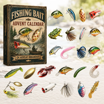 Fishing Bait &amp; Tackle Advent Calendar 2026 - 24-Day Countdown, Acrylic Charms Every Day Bring New Suprises