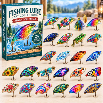 Fishing Lure advent calendar 2026 - 24-Day Countdown, Acrylic Charms