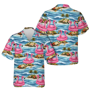 Flamingo Tropical Beach Hawaiian Shirt For Men Women, Flamingo Hawaiian Shirts HE0433