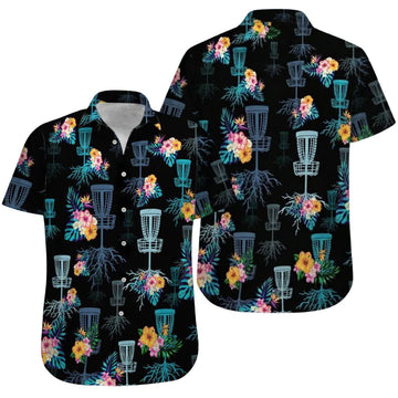 Floral Disc Golf Hawaiian Shirt For Men Women, Tropical Disc Golf Shirts DG0001