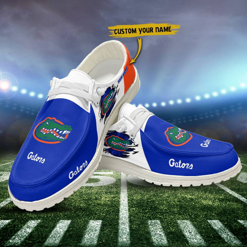 Florida Gators Hey Dude Shoes, NCAA Shoes, White Hey Dudes - Ingenious Gifts Your Whole Family