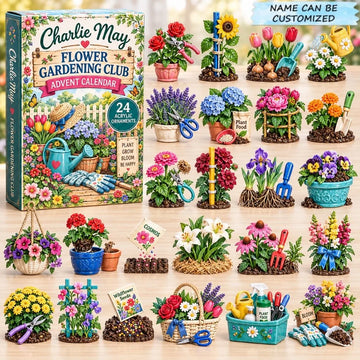 Flower Gardener advent calendar 2026 - 24-Day Countdown, Acrylic Charms