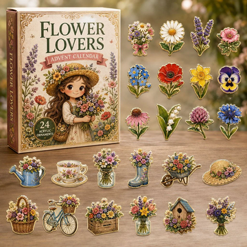 Flower Lovers Advent Calendar 2026 - 24-Day Countdown, Acrylic Charms Every Day Bring New Suprises