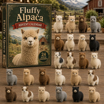 Fluffy Alpaca Advent Calendar 2026 - 24-Day Countdown, Acrylic Charms Every Day Bring New Suprises