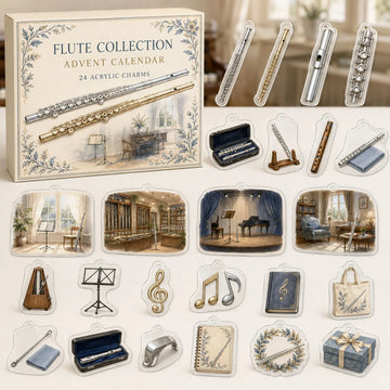 Flute Advent Calendar 2026 - 24-Day Countdown, Acrylic Charms
