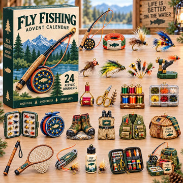 Fly Fishing Artistry advent calendar 2026 - 24-Day Countdown, Acrylic Charms