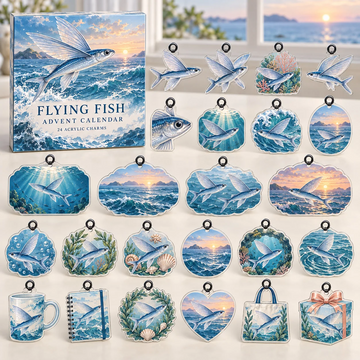 Flying Fish Advent Calendar 2026 - 24-Day Countdown, Acrylic Charms Every Day Bring New Suprises