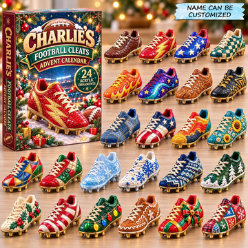 Football Cleats Advent Calendar 2026 - 24-Day Countdown, Acrylic Charms Every Day Bring New Suprises