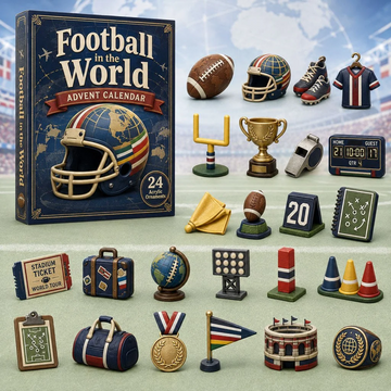 Football In The World Advent Calendar 2026 - 24-Day Countdown, Acrylic Charms Every Day Bring New Suprises