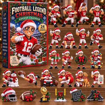 Football Legend Christmas Advent Calendar 2026 - 24-Day Countdown, Acrylic Charms