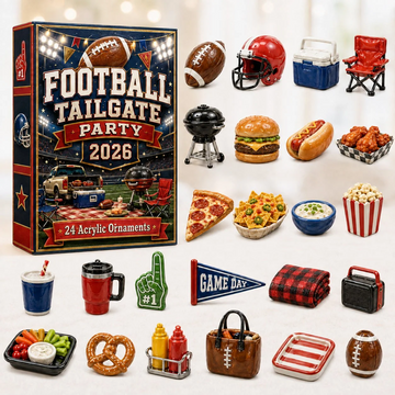Football Tailgate Party Advent Calendar 2026 - 24-Day Countdown, Acrylic Charms Every Day Bring New Suprises