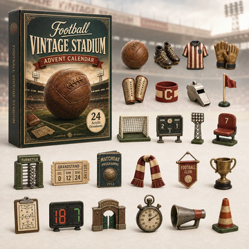 Football Vintage Stadium Advent Calendar 2026 - 24-Day Countdown, Acrylic Charms Every Day Bring New Suprises