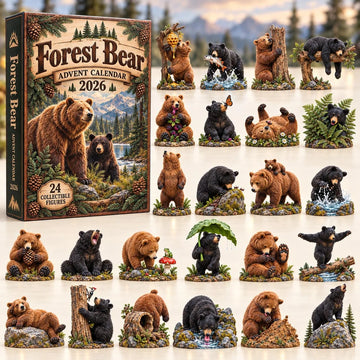 Forest Bear advent calendar 2026 - 24-Day Countdown, Acrylic Charms