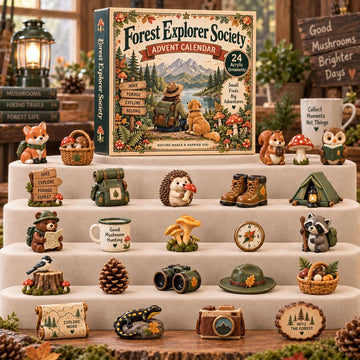 Forest Explorer Society Advent Calendar 2026 - 24-Day Countdown, Acrylic Charms