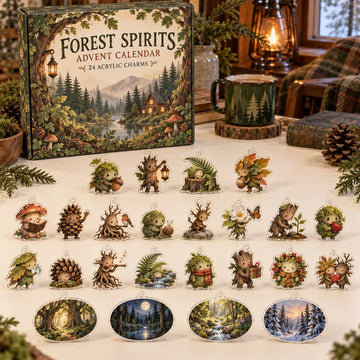 Forest Spirits Advent Calendar 2026 - 24-Day Countdown, Acrylic Charms