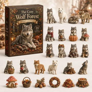 Forest Wolf Advent Calendar 2026 - 24-Day Countdown, Acrylic Charms Every Day Bring New Suprises