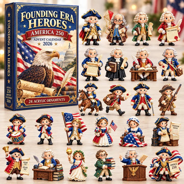 Founding Era Heroes Advent Calendar 2026 - 24-Day Countdown, Acrylic Charms