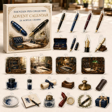 Fountain Pen Collecting Advent Calendar 2026 - 24-Day Countdown, Acrylic Charms