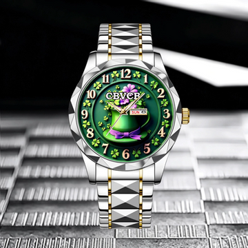 Four-Leaf Clover Custom Watch - Personalized Name - Lucky Gift For Family, Friends
