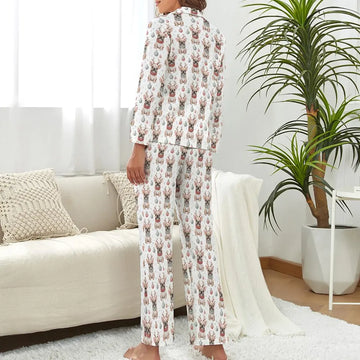 French Bulldog Reindeer Christmas Pajamas Cute Holiday Dog PJs with Antlers, Cozy Festive Sleepwear, Winter Gift for Dog Lovers