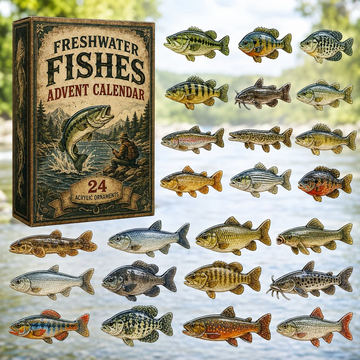 Freshwater Fishes Advent Calendar 2026 - 24-Day Countdown, Acrylic Charms Every Day Bring New Suprises