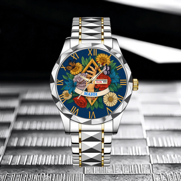 Frida Kahlo Floral Pattern - Personalized Watch