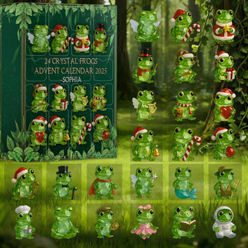 Frog Lovers Personalized Frog Advent Calendar With Acrylic Christmas Ornaments Countdown Calendar