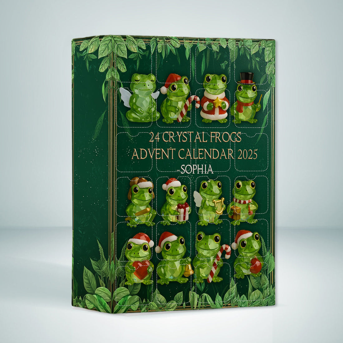 Frog Lovers Personalized Frog Advent Calendar With Acrylic Christmas Ornaments Countdown Calendar