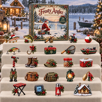 Frosty Angler Advent Calendar 2026 - 24-Day Countdown, Acrylic Charms Every Day Bring New Suprises