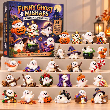 Funny Ghost advent calendar 2026 - 24-Day Countdown, Acrylic Charms