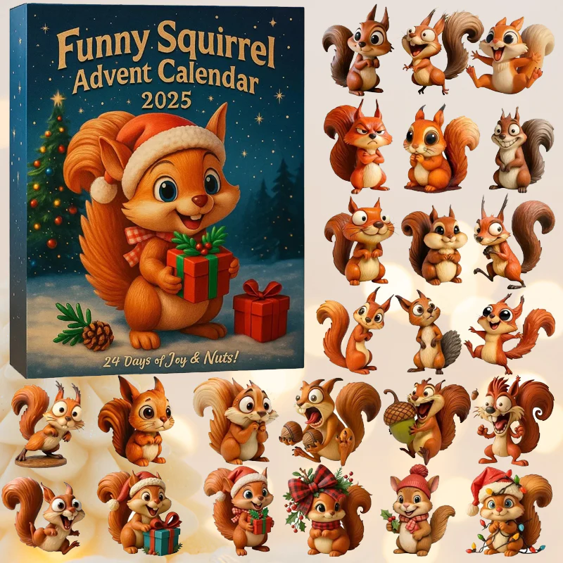 Funny Squirrel Advent Calendar Christmas 2026