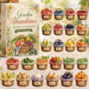 Garden Abundance Advent Calendar 2026 - 24-Day Countdown, Acrylic Charms Every Day Bring New Suprises