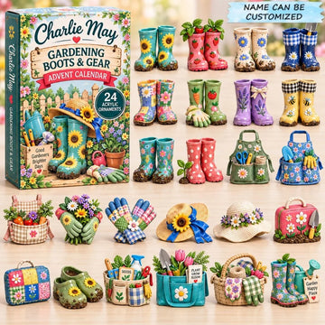 Garden Boots and Gear advent calendar 2026 - 24-Day Countdown, Acrylic Charms