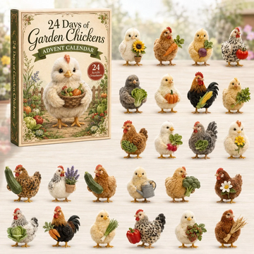 Garden Chicken Advent Calendar 2026 - 24-Day Countdown, Acrylic Charms Every Day Bring New Suprises