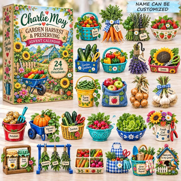 Garden Harvest advent calendar 2026 - 24-Day Countdown, Acrylic Charms