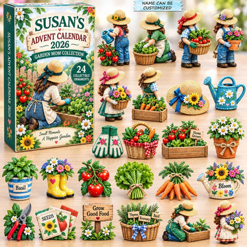 Garden Mom advent calendar 2026 - 24-Day Countdown, Acrylic Charms
