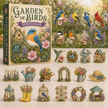 Garden Of Birds Advent Calendar 2026 - 24-Day Countdown, Acrylic Charms Every Day Bring New Suprises